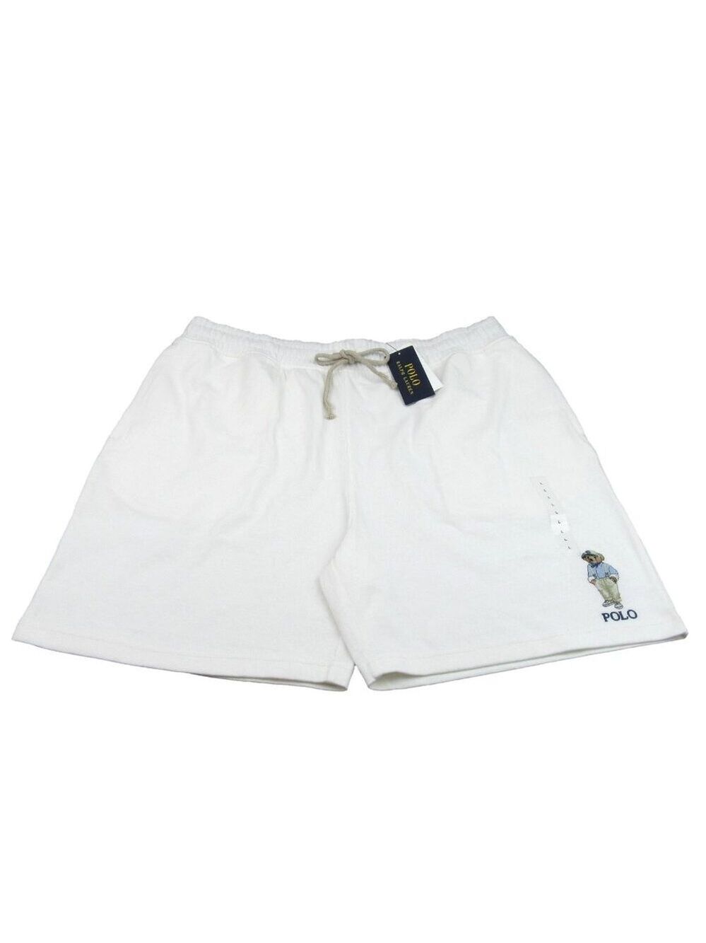 Polo Ralph Lauren Polo Bear Jersey Shorts Mens Size Large White NEW